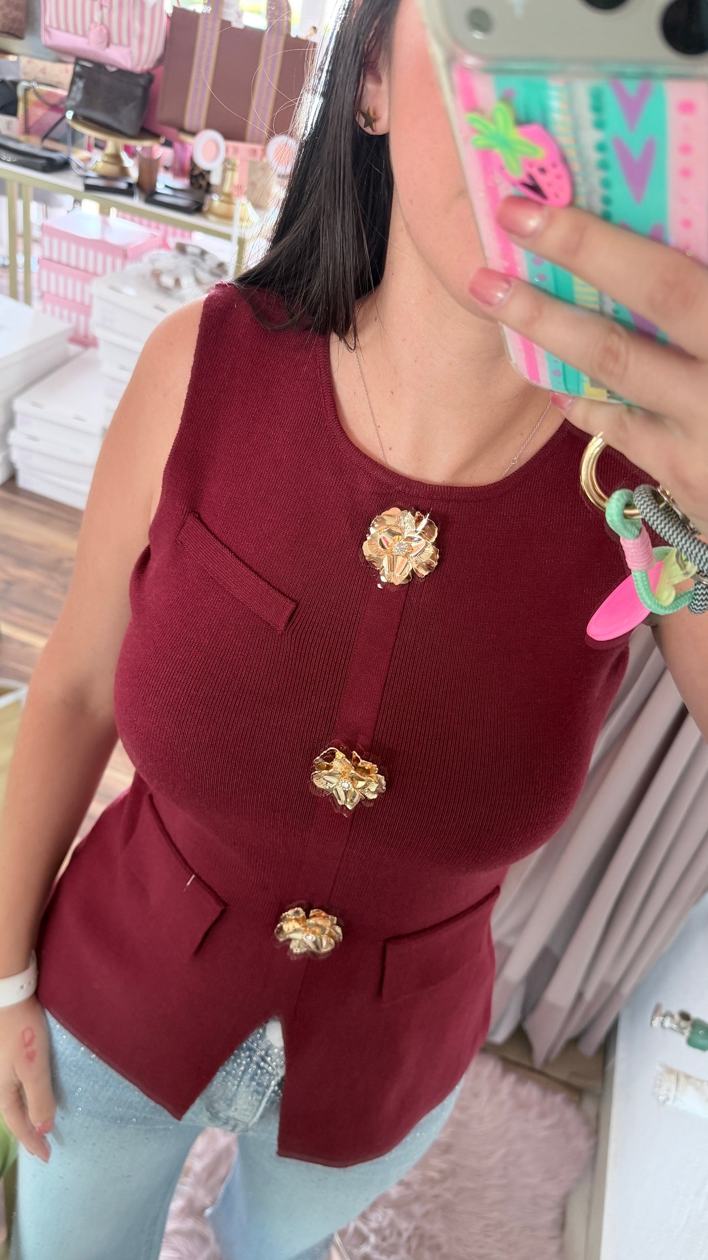 Chaleco Lulu Burgundy